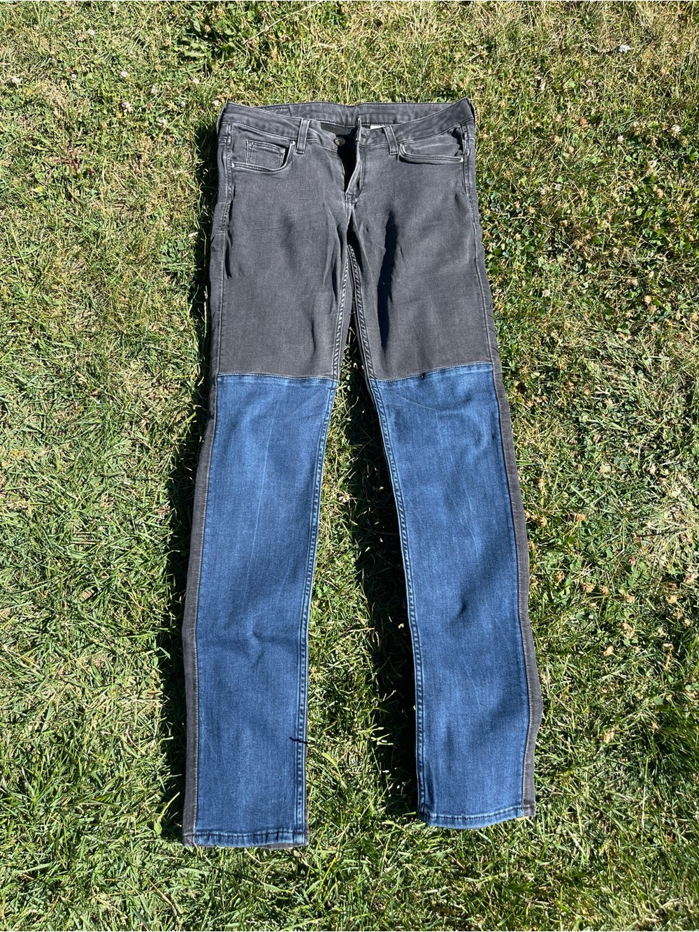 H&M Black and Blue Skinny Jeans 28/32 Skinny Low Waist